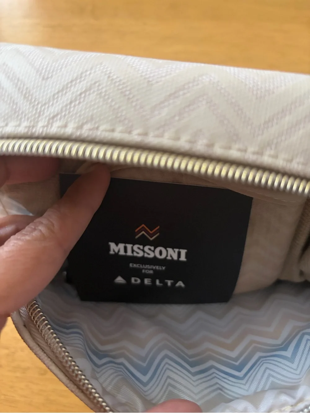 Missoni Blue Chevron Interior Travel Pouch- Two!